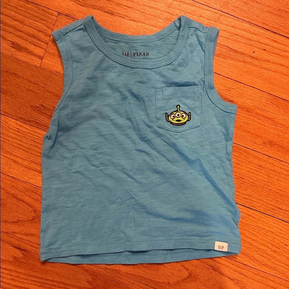 GAP Kids Blue Tank Top with Alien Patch
